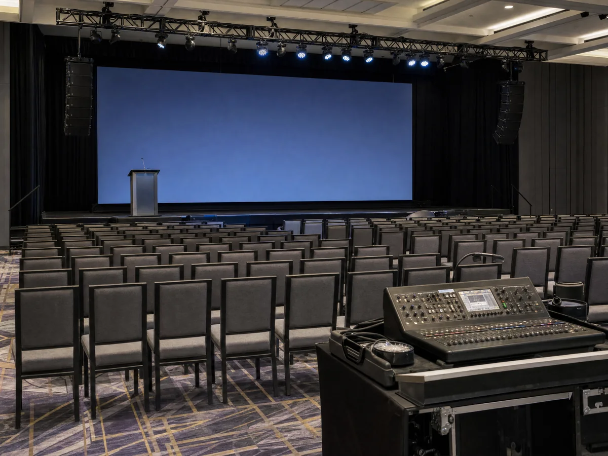 Illustration: plenary hall ready before doors open